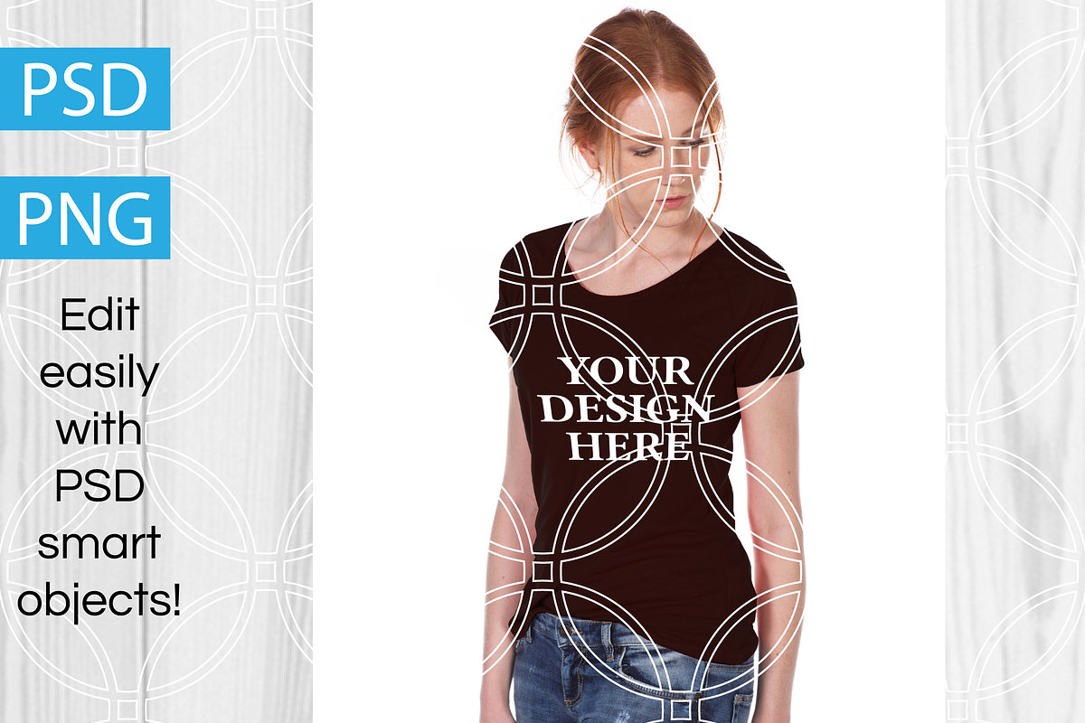 Women's T-Shirt Product Mockup in Product Mockups - product preview 8