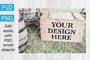 Wooden Crate Farm Product Mockup