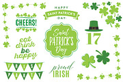 St. Patrick's Day Vector Text Set