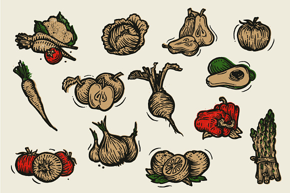 Hand Sketched Vegetables vector in Illustrations - product preview 1