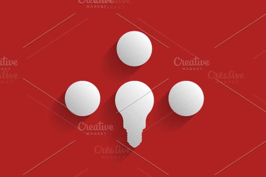 Light bulb infographic in Illustrations - product preview 8