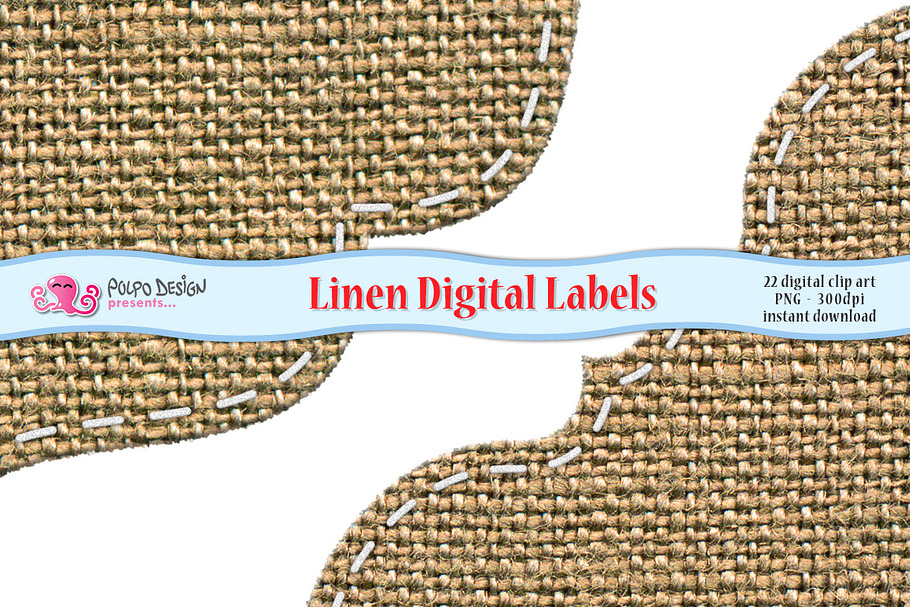 Linen Digital Labels in Textures - product preview 8
