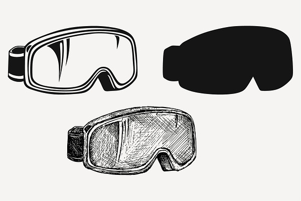 ski goggles vector SVG DXF PNG DXF