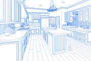 Custom Kitchen Design Drawing