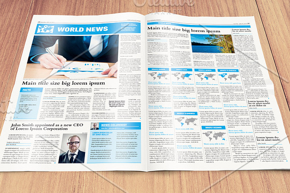 Newspaper Template - compact/tabloid in Magazine Templates - product preview 2