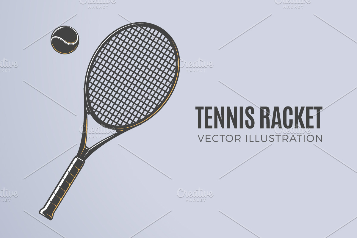 Tennis Racket in Illustrations - product preview 8