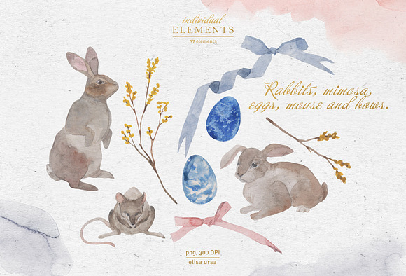Gentle Easter Morning | watercolor in Illustrations - product preview 2