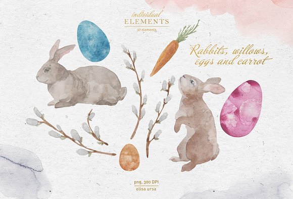 Gentle Easter Morning | watercolor in Illustrations - product preview 3