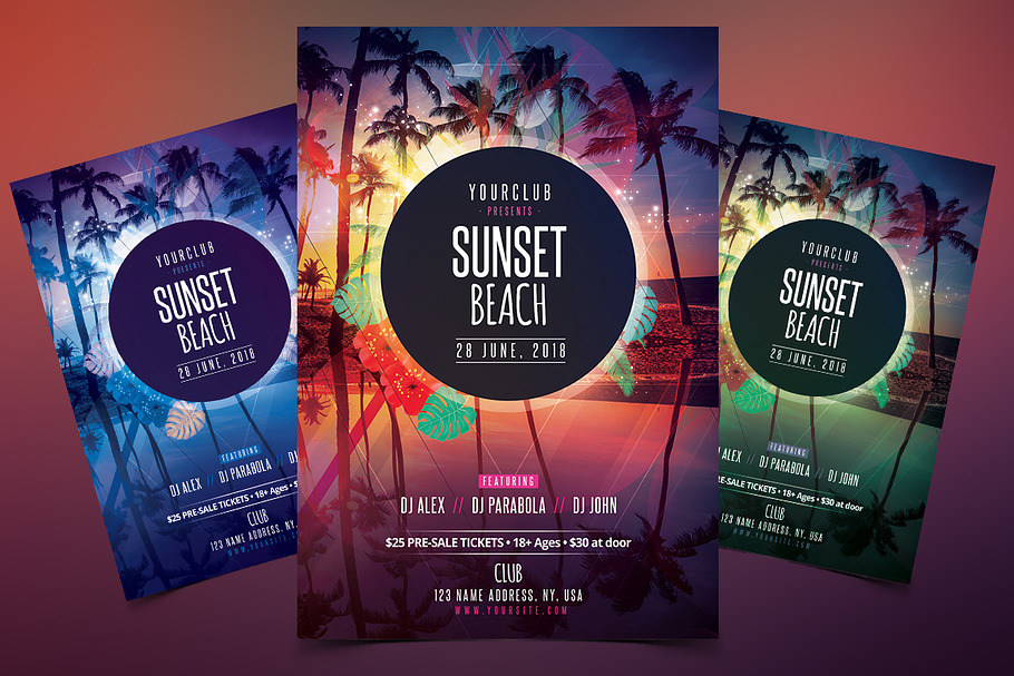 Sunset Beach - PSD Flyer Template in Flyer Templates - product preview 8