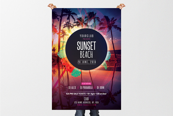 Sunset Beach - PSD Flyer Template in Flyer Templates - product preview 1