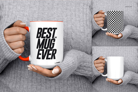 Mug Mockup 15 oz In Woman Hands in Product Mockups - product preview 2