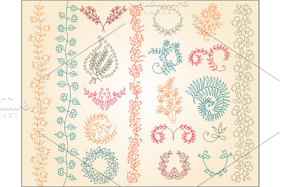 Floral design elements. in Illustrations - product preview 1