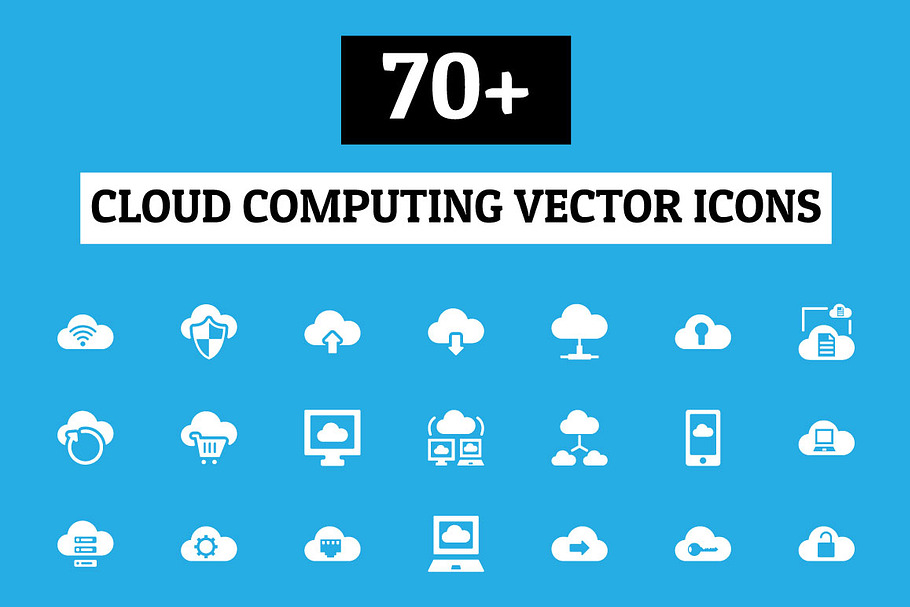 70+ Cloud Computing Vector Icons