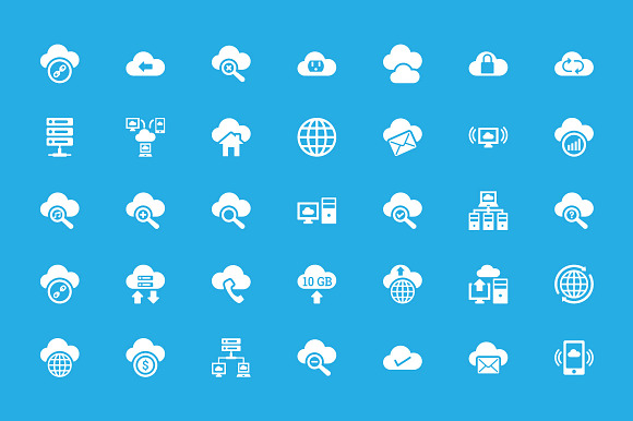 70+ Cloud Computing Vector Icons in Graphics - product preview 1