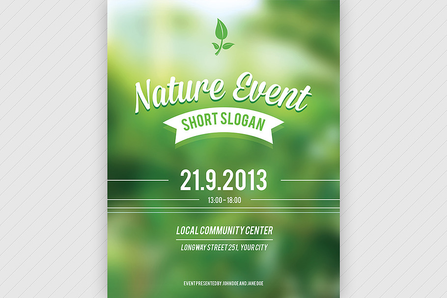 Nature Event Flyer PSD in Flyer Templates - product preview 8