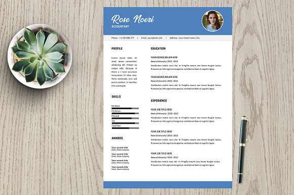 Resume Template 2 page pack | Rose in Resume Templates - product preview 4