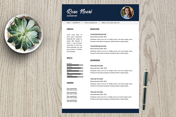 Resume Template 2 page pack | Rose in Resume Templates - product preview 5