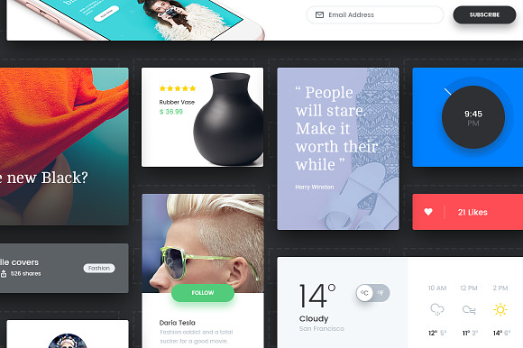 Vivid - Soft Material UI Kit Pack 2 in UI Kits and Libraries - product preview 1
