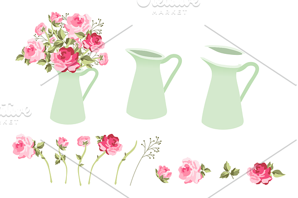 Build a Rose Bouquet in Illustrations - product preview 1