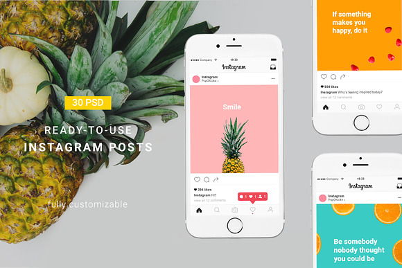 Pop of Color Instagram pack in Instagram Templates - product preview 1