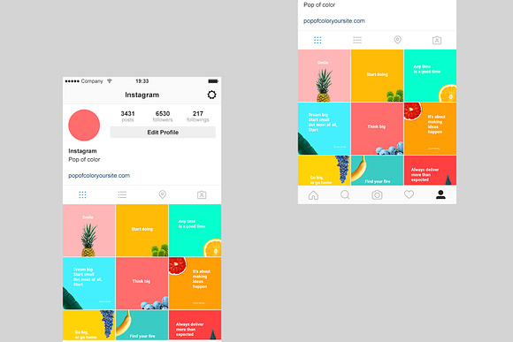 Pop of Color Instagram pack in Instagram Templates - product preview 3