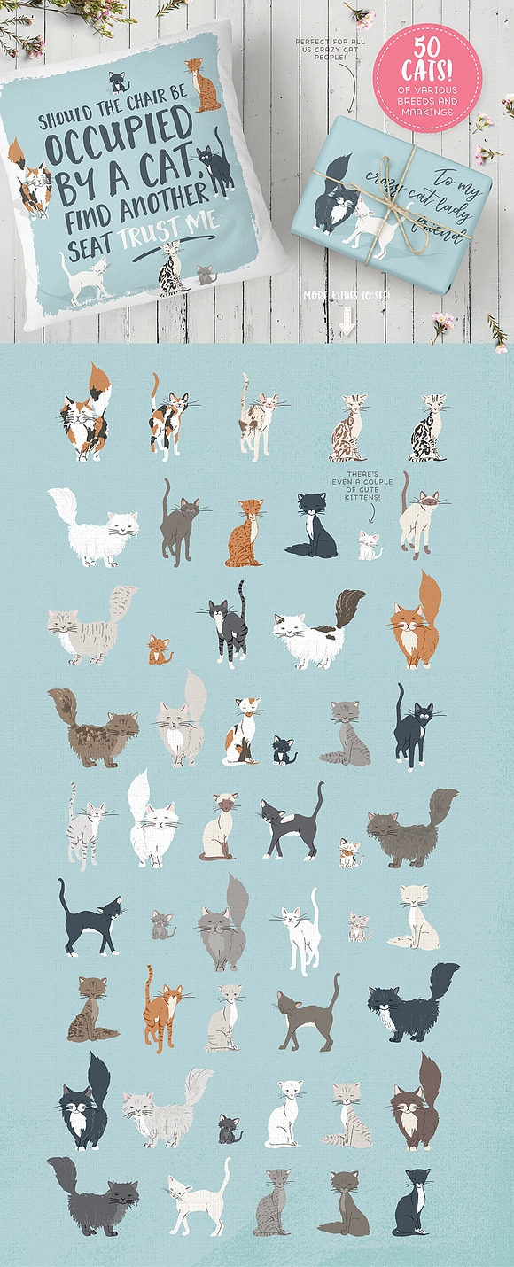 Cats, Dog breeds & Horses: 165 pets in Illustrations - product preview 2