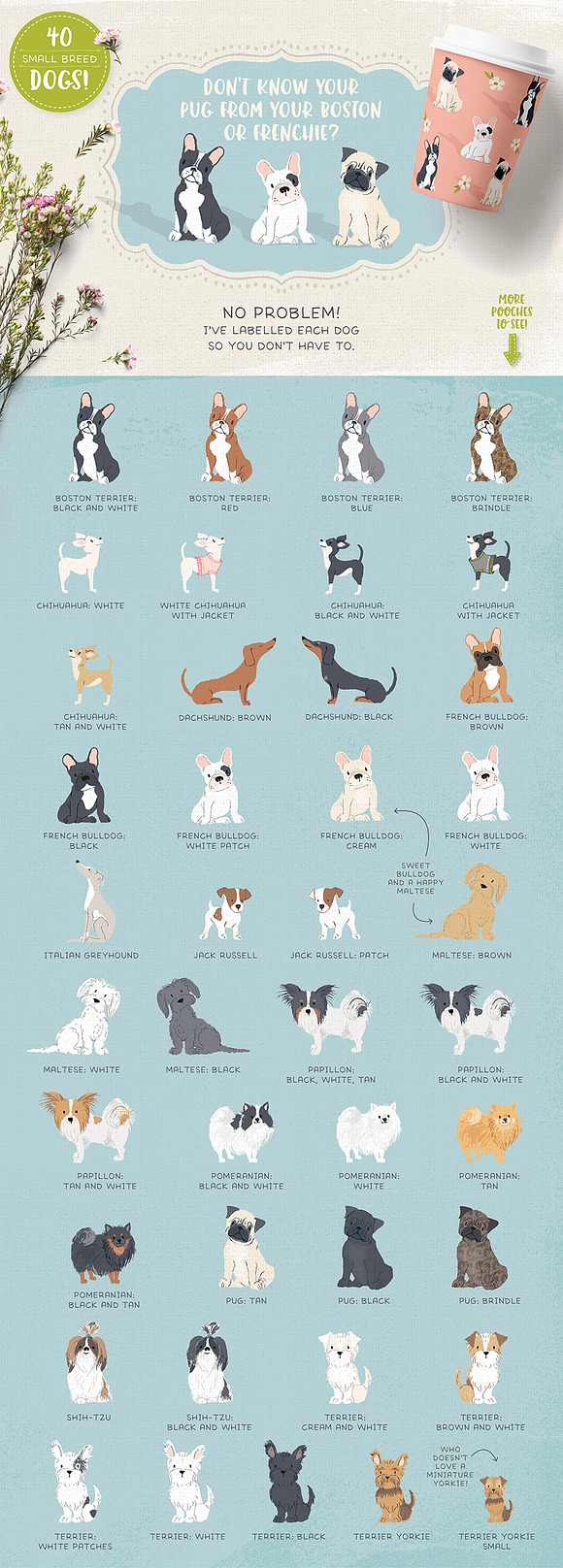 Cats, Dog breeds & Horses: 165 pets in Illustrations - product preview 3