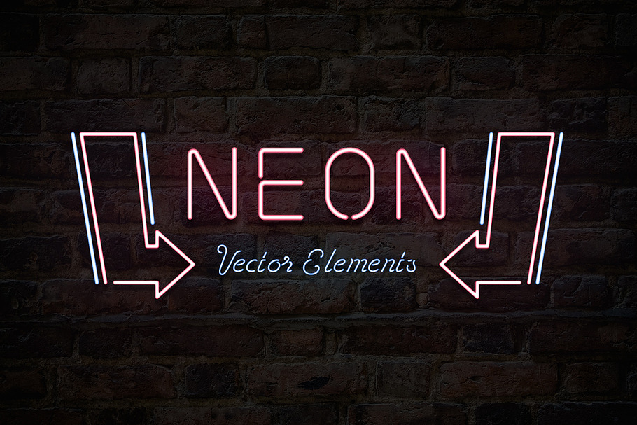 Neon Sign Vector Elements in Neon Icons - product preview 8