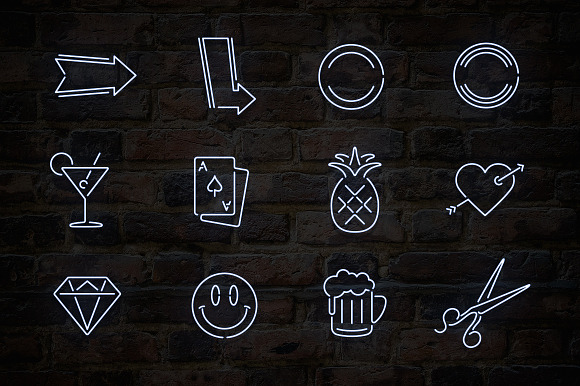 Neon Sign Vector Elements in Neon Icons - product preview 1