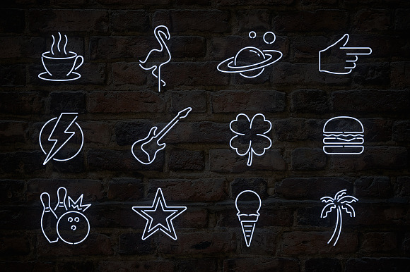 Neon Sign Vector Elements in Neon Icons - product preview 2