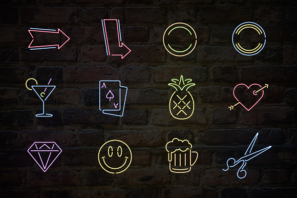 Neon Sign Vector Elements in Neon Icons - product preview 3