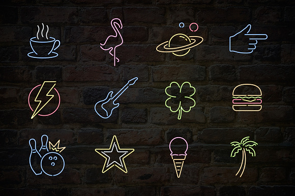 Neon Sign Vector Elements in Neon Icons - product preview 4