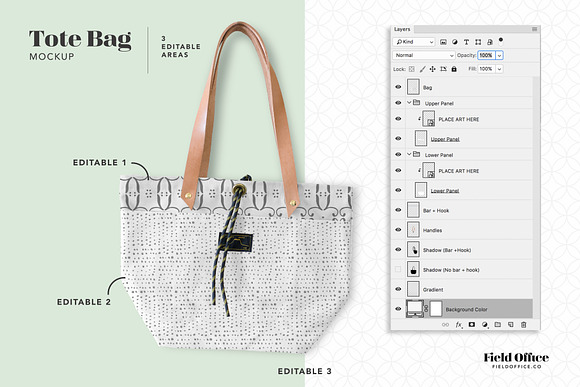 Canvas Tote Bag Mockup in Product Mockups - product preview 1