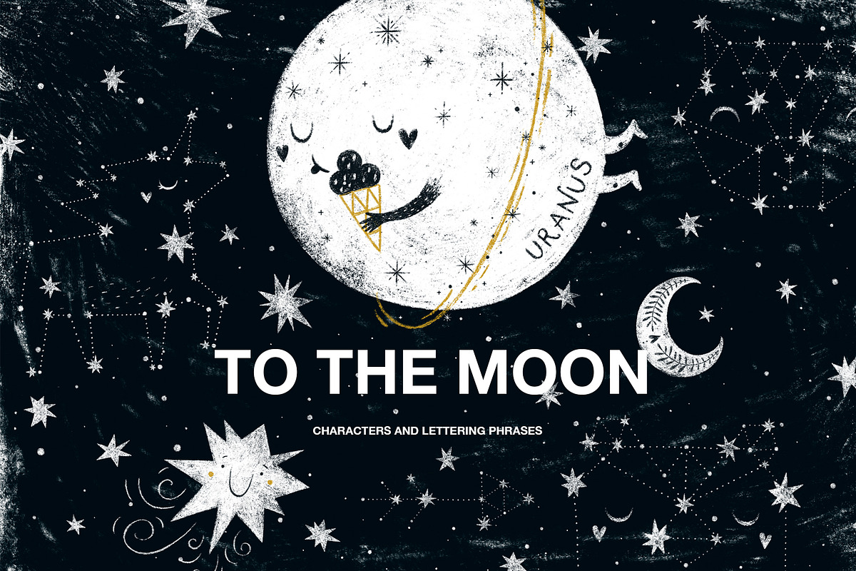 To the Moon - Space characters in Illustrations - product preview 8
