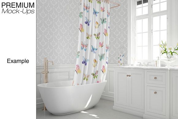 Bath Curtain Mockup Pack in Product Mockups - product preview 11