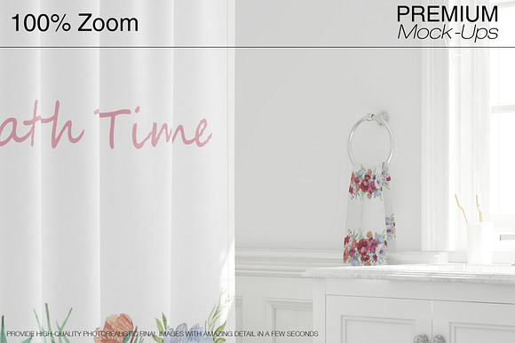 Bath Curtain Mockup Pack in Product Mockups - product preview 16