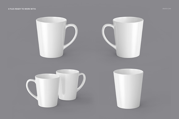 12 oz Latte Mug Mockup Set in Product Mockups - product preview 2