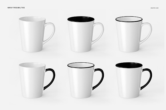 12 oz Latte Mug Mockup Set in Product Mockups - product preview 6