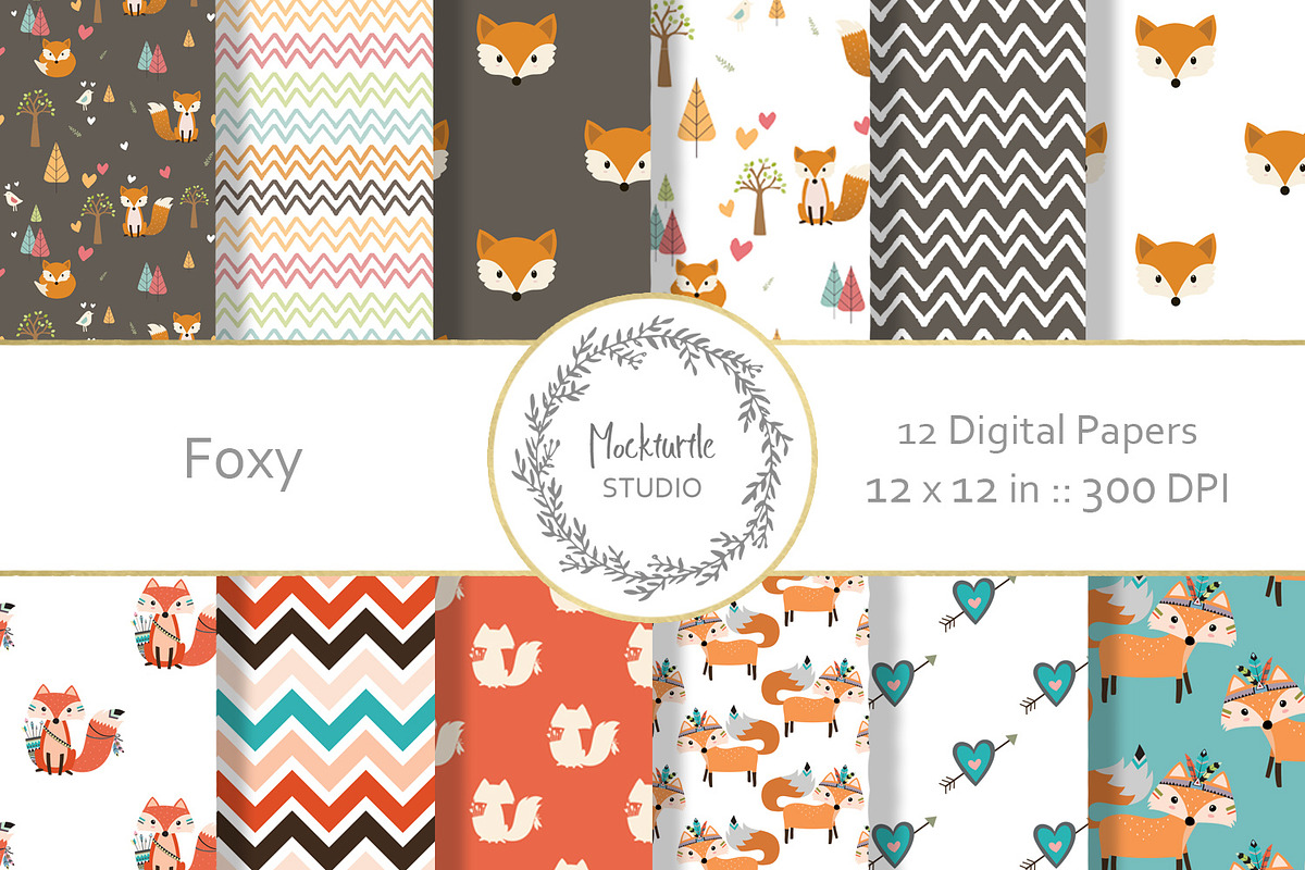 Fox Digital Paper in Patterns - product preview 8