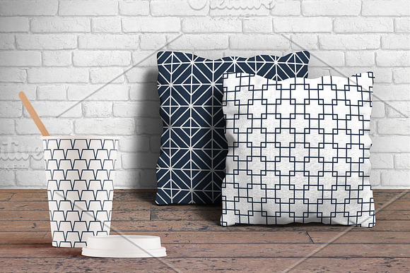 Vector seamless geometric patterns in Patterns - product preview 2
