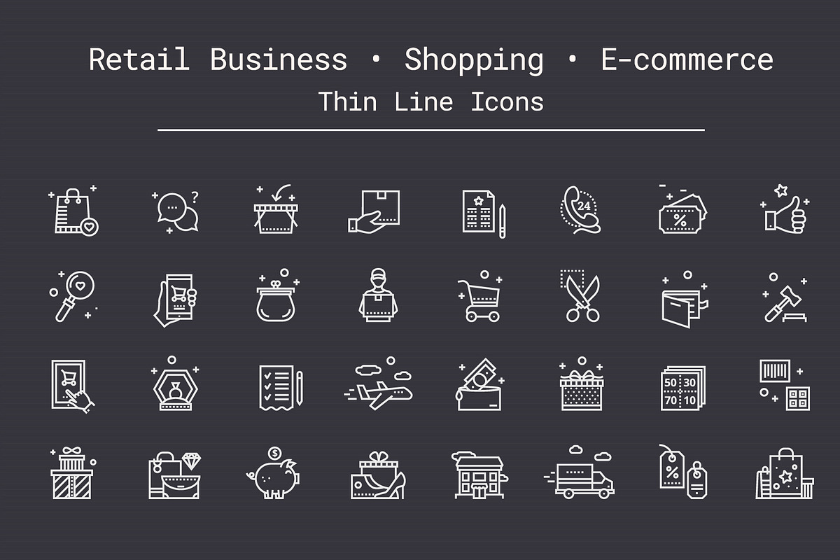 Shopping, E-commerce Thin Line Icons in Credit Card Icons - product preview 8
