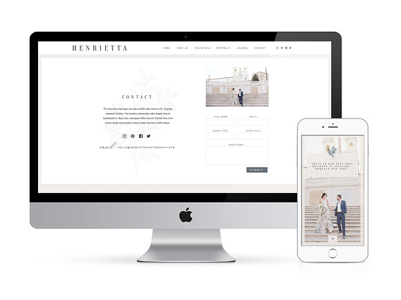 Henrietta- Showit Website Template in Website Templates - product preview 4
