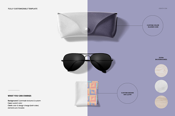 Glasses Cleaning Cloth Mockup in Product Mockups - product preview 2