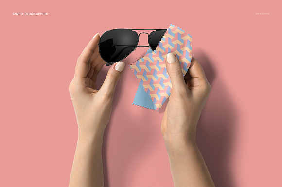Glasses Cleaning Cloth Mockup in Product Mockups - product preview 7