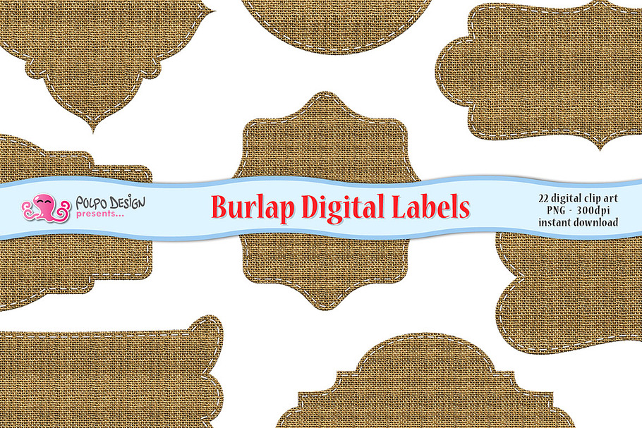 Burlap Digital Labels in Objects - product preview 8