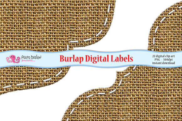 Burlap Digital Labels in Objects - product preview 1