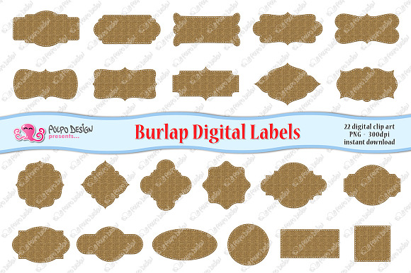 Burlap Digital Labels in Objects - product preview 2