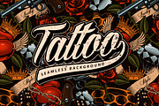 Tattoo seamless background