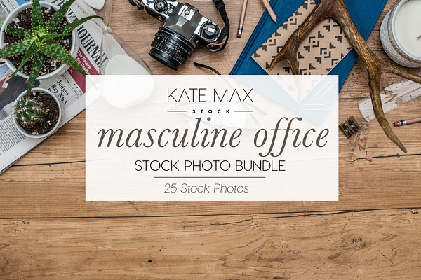 Masculine Office Stock Photo Bundle 