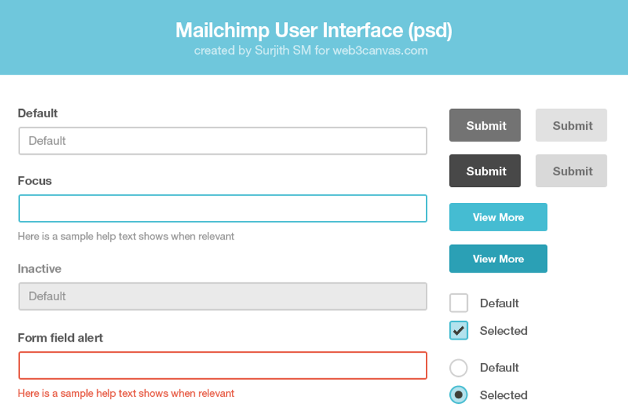 Mailchimp Flat UI Kit in UI Kits and Libraries - product preview 8
